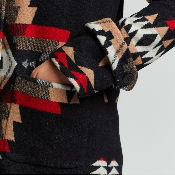 NEW! Pendleton Rock Point Archive Blanket Coat Jacket Western Boho Tribal - Picture 5 of 16